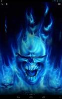 Skulls in a blue flame live wp 截图 1