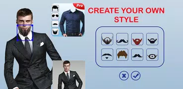 Men Suit-Beard Photo Editor: Hair Style 2019