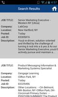 1 Schermata Marketing Job Search