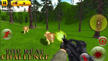 Lion Hunting - Jungle Animal Hunter 3D 2018 Affiche