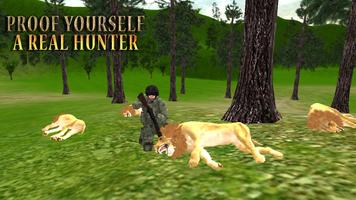 Lion Hunting - Jungle Animal Hunter 3D 2018 capture d'écran 1