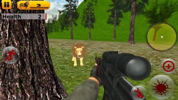 Lion Hunting - Jungle Animal Hunter 3D 2018 capture d'écran 3