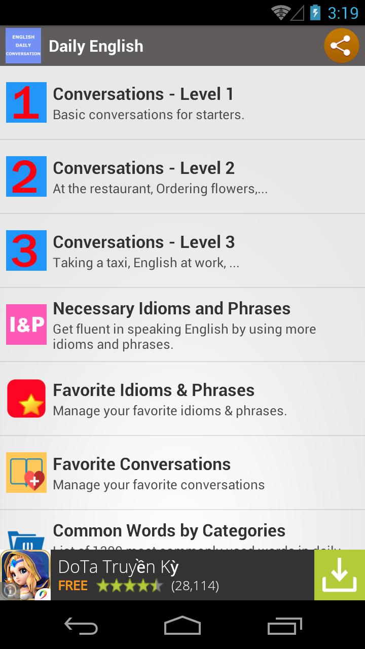 Daily English Conversation for Android - APK Download