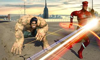 Incredible Flash hero: Speed hero Flash games الملصق