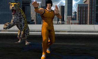 Jurassic leopard: Bruce lee robot fighter الملصق