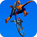 Vertical Ramp Spider Hero:bmx cycle stunts racer APK