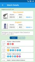 🏏live Cricket scores and news Ekran Görüntüsü 1
