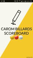 Carom billiards score note poster