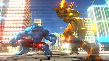 Monster super hero superhero city robots battle 3d capture d'écran 2