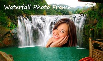 Wasserfall Hintergrund Foto Rahmen - Foto Herausge Plakat