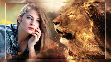 Lion Photo Frames پوسٹر