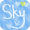 Draw with clouds on the sky