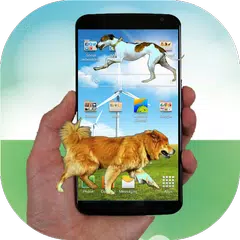 Скачать Dog in phone funny joke APK