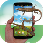 Lizard run in phone prank icon