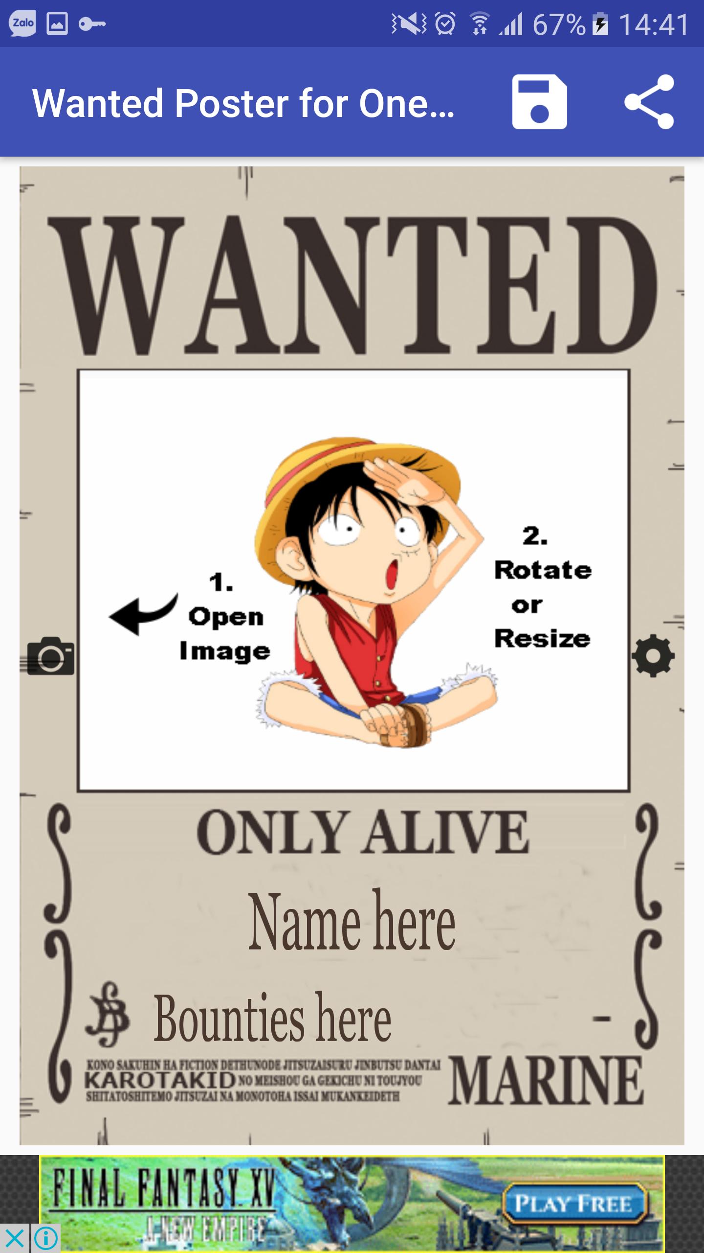Pirate Wanted Poster Maker For One Piece Fan For Android Apk Download - one piece pirate flag template roblox