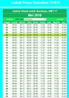 Jadwal Puasa Ramadhan 1439 H syot layar 1