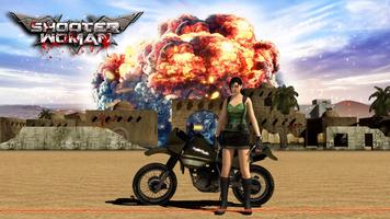 Shooter Woman - Gun Games الملصق