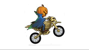 Pumpkin moto rider poster