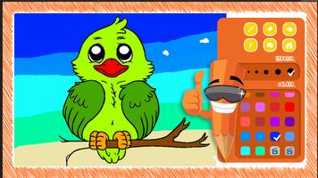 Free Coloring Book- Bird Paint screenshot 1