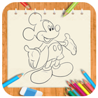 Draw cartoon MickeyMouse Zeichen