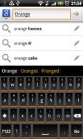 Orange Slate HD Keyboard Theme penulis hantaran