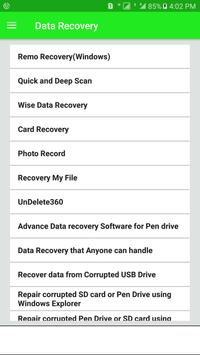 Data recovery Tips: screenshot 1