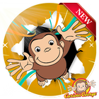 george adventure curious runner in monkey jungle icon
