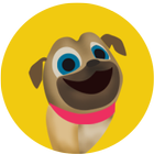 puppy racing happy dog icon