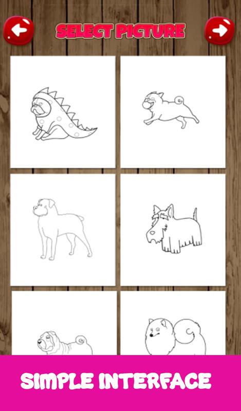 puppy dog coloring cute puppies draw paint for android apk