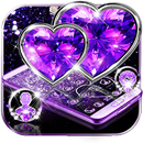 Violet diamant cœur theme Purple Diamond APK