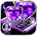 Purple Diamond Heart Theme APK