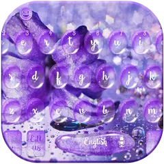 Purple Waterdrop Keyboard Theme APK download