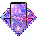 Purple Galaxy Diamond Theme APK