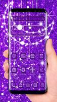 Purple Glitter Moon Theme 海報