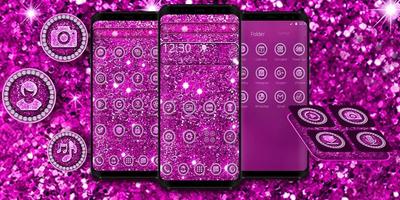 Purple Glitter Sparkling Theme ảnh chụp màn hình 3
