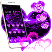 Glitter Purple Heart-thema