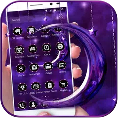 無料紫色の月明かりテーマ アプリダウンロード