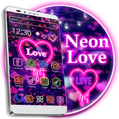 Purple Neon Love Theme icon