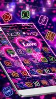 Purple Neon Love Theme 스크린샷 1