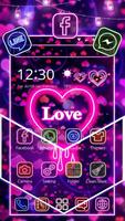 Purple Neon Love Theme 스크린샷 2