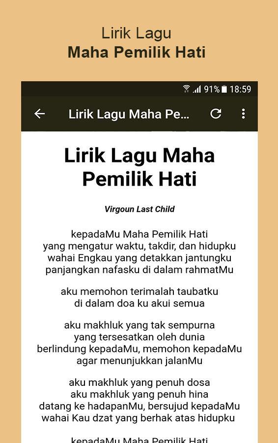 Lagu Maha Pemilik Hati - Virgoun Last Child for Android - APK Download