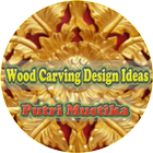 Idée de conception de sculpture sur bois icône