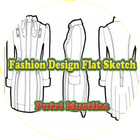 Fashion Design Flat Sketch icon