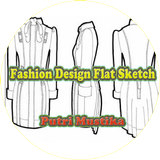 Design Flats Esquisse de mode icône