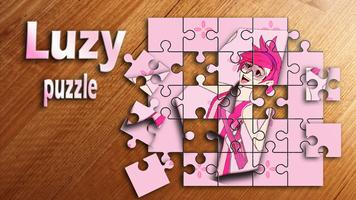 puzzle lazy girl Stephanie poster