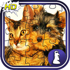 Perros y Gatos - Puzzles icône