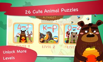 Learn Alphabet with Animal Puzzle from A-Z poster