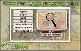 Free Old Maps Puzzle Games Affiche
