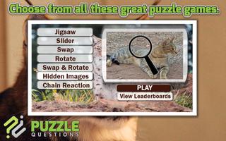 Free Wild Cats Puzzles Affiche