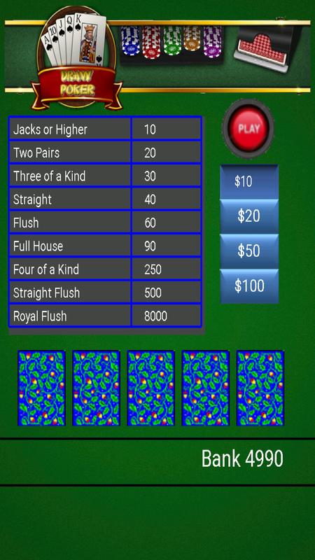 Free 5 Card Draw Poker No Download